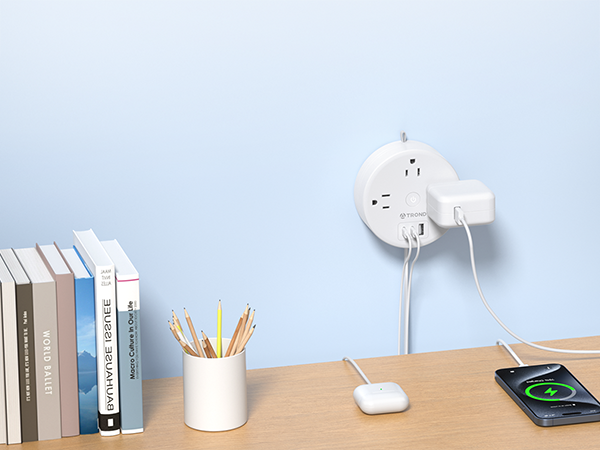 flat plug power strip