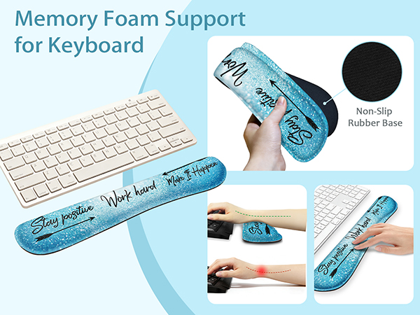 Ergonomic Mouse Pad Wrist Rest Keyboard Mat Wrist Support