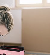 WORKPRO 12V Pink Cordless Drill Driver and Home Tool Kit, Hand Tool Set for DIY, Home Maintenance...