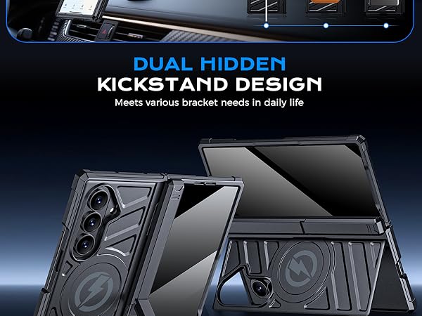 For Samsung z fold 7 case Privacy Black