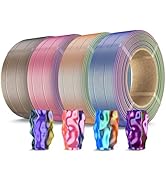 SUNLU 500g Silk Triple Color PLA Filament Refill Bundle, No-Spool Silk PLA Plus 3D Printer Filame...