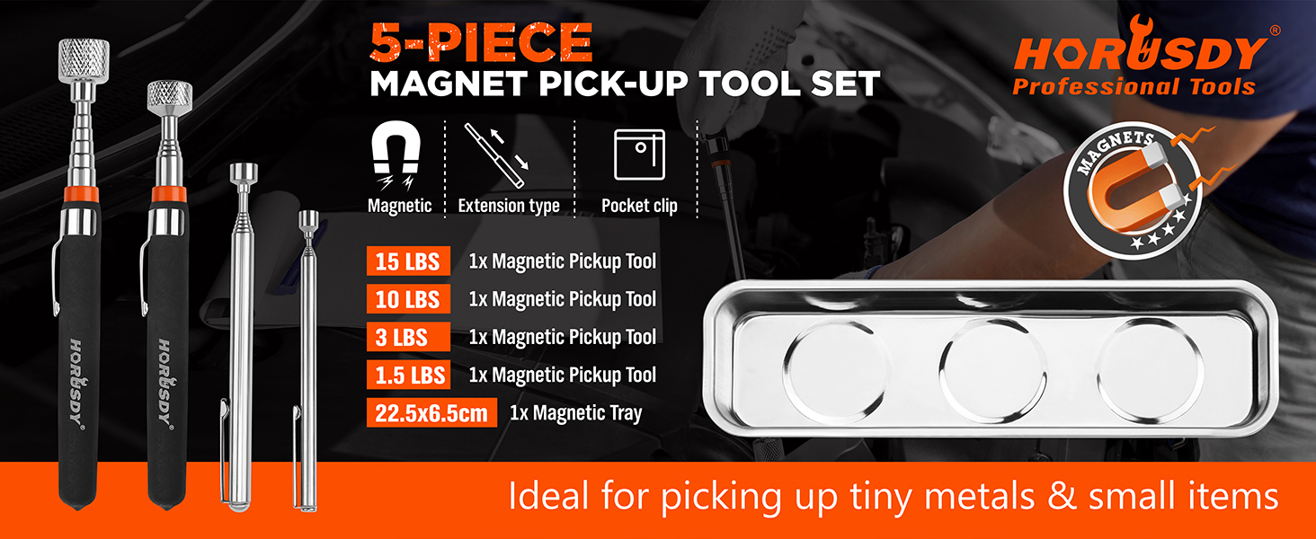 magnet pick up tool set