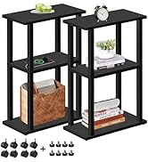 TUTOTAK Small Side Table, Narrow End Table, Bedside Table, Set of 2, Couch Side Table with Wheels...