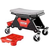 VEVOR Mechanic Stool 300 LBS Capacity Garage Stool Gift for Men, Heavy Duty Rolling Mechanics Sea...