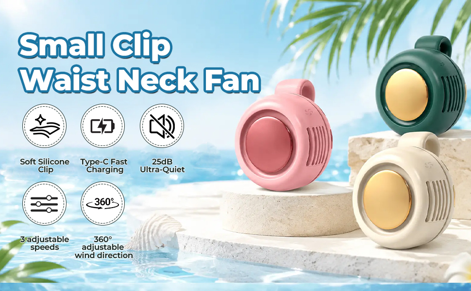 Portable Silent Mini Bladeless Fan Clip On