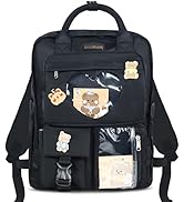 Scothen Kawaii Backpack With Cute Pin Accessories,Heart Ita Backpack For Girls,Cute Aesthetic Bac...
