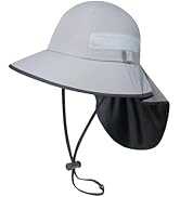 GADIEMKENSD Kids Sun Hat with Neck Flap UPF 50+ Wide Brim Play Hat Ultra-Light