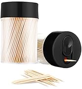 TRTRin Bamboo Wooden Toothpicks [3000 Count]-With 2-Pack Reusable Toothpick Holder, Sturdy Smooth...