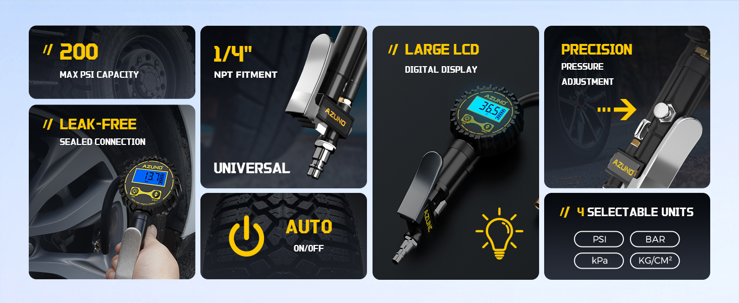 tire pressure gauge and inflator