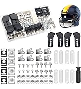 61 Pcs Hockey Helmet Repair Kit, Anglecai Football Helmet Repair Kit with 1 Pcs Screwdriver, Helm...