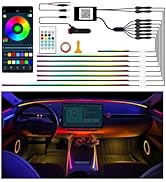 Ambient Lighting Car Led Lights Interior Kit,8 in 1 RGB Music Sync Acrylic Led Lights for Car Int...