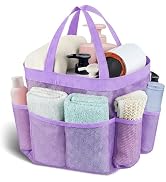 Attmu Mesh Shower Caddy Portable, Quick Dry Hanging Shower Tote Bag for College Dorm Room Essenti...