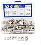AXK 96pcs T nut Set M3 M4 M5 M6 M8 T-slot Nut Kit Hammer Head Sliding t-nut for 2020 3030 4040 Al...