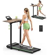 Akluer Walking Pad Treadmill, 330lbs Capacity, Compact Walking Pad, 2.5HP Desk Treadmills, 45dB S...