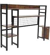 Ojseimchrl Desktop Bookshelf, 37.4" Desktop Organizer Shelf Black Desk Hutch for Computer Desk 2 ...
