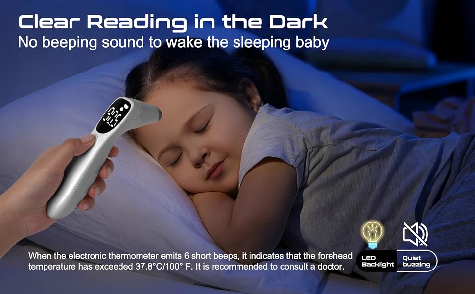Clear Reading in the Dark No beeping sound to wake the sleeping baby