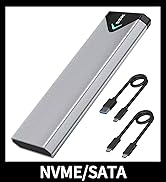 SSK M.2 NVME SATA SSD Enclosure Adapter, USB 3.2 Gen 2 (10 Gbps) to NVME PCI-E SATA M-Key/(B+M) K...