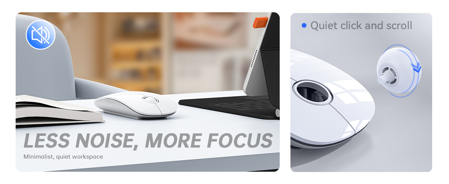 R306C USB C Wireless Mouse for Macbook, iPad, Chromebook