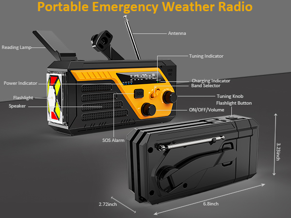 emergency radio hand crank