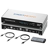 KVM Switch 2 Monitors 2 Computers, UHD 4K@60Hz KVM Switch HDMI 2 Port, Extended Display KVM Switc...