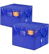 TICONN 2 Pack Jumbo Moving Bags with Reinforced Handles, Square Heavy-Duty Storage Bags, Oversize...