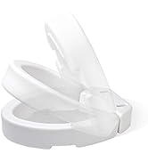 Carex Health Brands Hinged Elongated Toilet Seat Riser, Adds 3.5 Inches of Height to Toilet, 300 ...