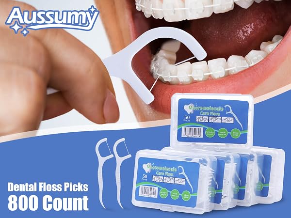 Aussumy 800 Picks Dental Flos