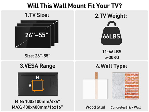 height adjustable tv wall mount
