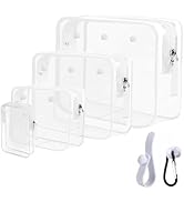 Lermende 4 Pack Clear Bogg Bag Zipper Inner Pouch with Hook and Keychain, Bogg Bag Accessories In...