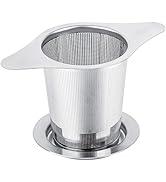 NKOVE Universal Tea Infuser with Lid Stainless Steel Filter Fits Mugs Cups Teapots Food Grade
