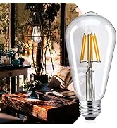 Brightown Edison Bulb, 6 Packs 540 Lumen 6W LED Bulbs 60 Watt Equivalent, Dimmable E26 Vingtage L...