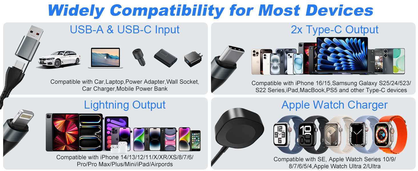 usb c multi charging cable apple watch