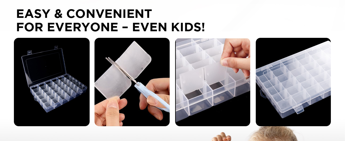 36 Grids Plastic Clear Organizer Box 