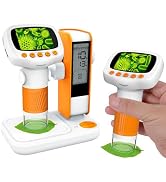 Microscope for Kids Over 36 Month Old,1000X Portable Handheld Microscopes w/Base Stand, 2