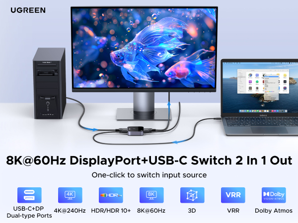 displayport + USB-C switch