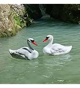 Decoys for Geese,Duck deterrent for pool,Floating Swan for Pool, Pond &amp; Lake,Garden Decorations S...