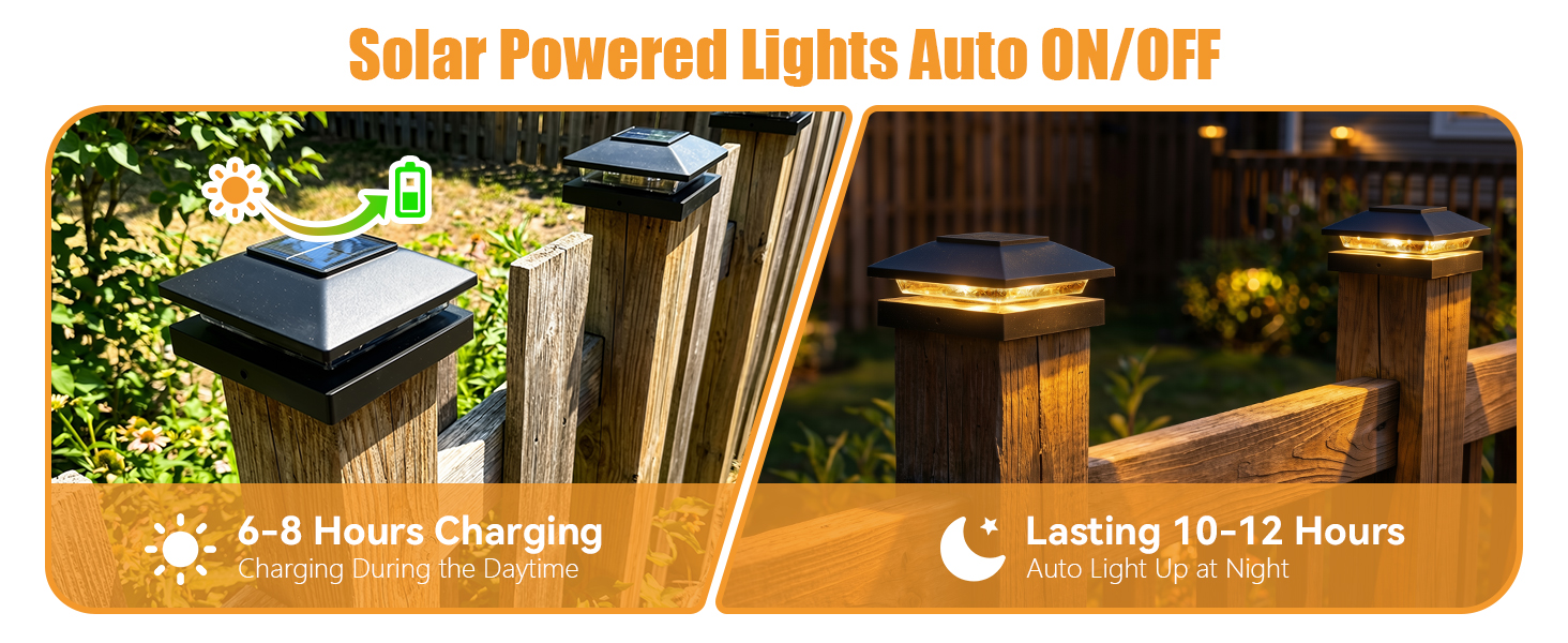 solar post cap lights