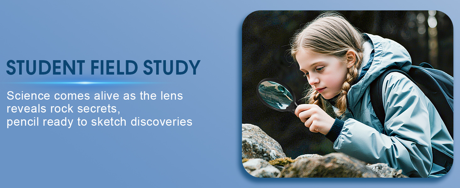 magnifying glasses with light