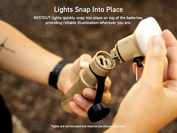 lights snap into place