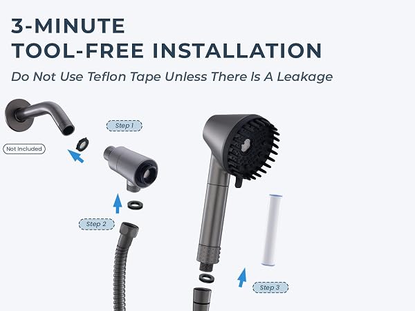 easy installation shower head