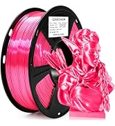 GIANTARM 3D Printer PLA Filament, Shiny Silk Rose Pink Magenta Toughness Enhanced Filament with 1...