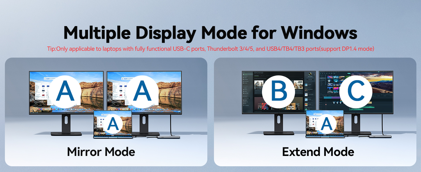 multiple display usb c ports