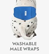 Paw Inspired Ultra Protection Washable Male Wraps, Reusable Belly Bands (3 Count, Small) Assorted...