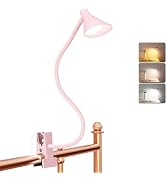Uchoiceme Clip on Light USB Reading Light, Eye Care Dimmable Reading Lamp Flexible Gooseneck Clip...