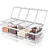 LZYLL Clear Seasoning Box - 4 Piece Acrylic Spice Storage Container storage Tool for Kitchen Herb...