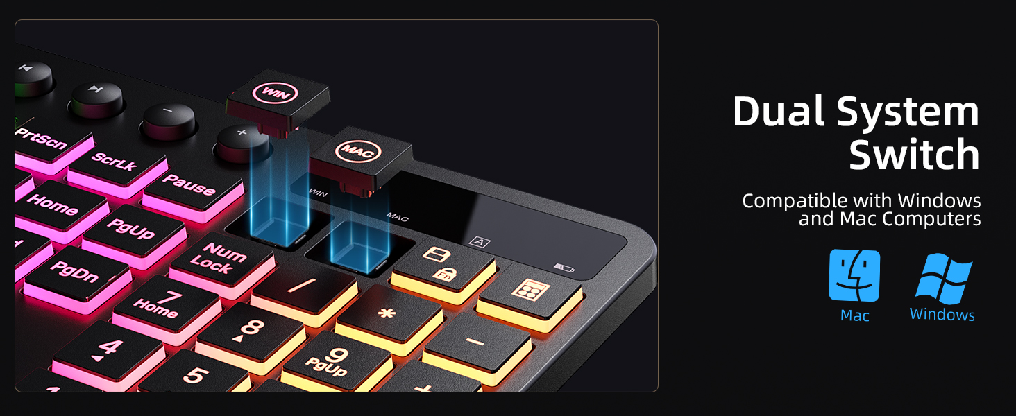 light up keyboard and mouse wireless