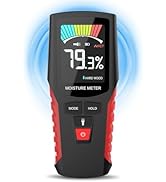 Foyucool Wood Moisture Meter, Pinless Moisture Meter with LCD Color Display, Non-Destructive Wall...
