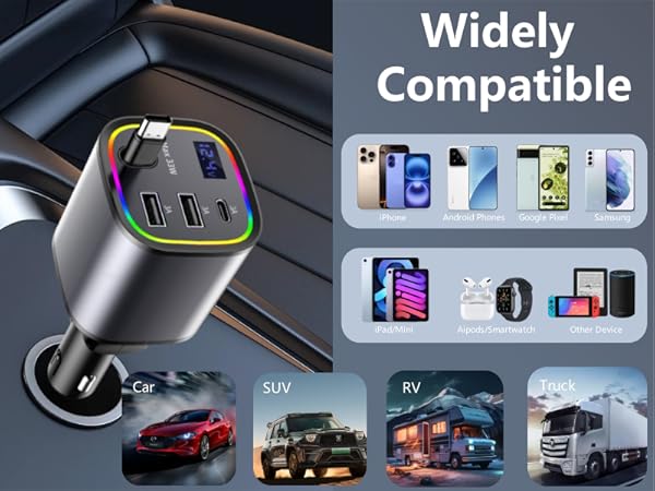usb charger car necessities auto type c car charger fast charging 12v car charger usb c
