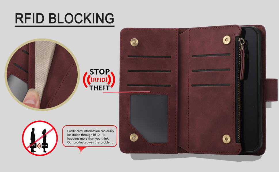 2 in 1 RFID Blocking Wallet Case with Card Holder