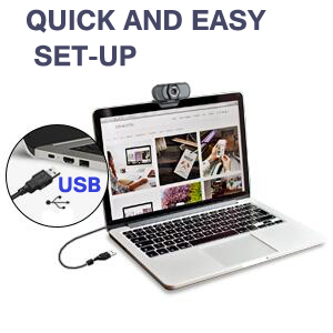 The hd webcam easy set-up.